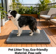 Grey Dog Toilet Tray with Removable Grid – 2 Sizes