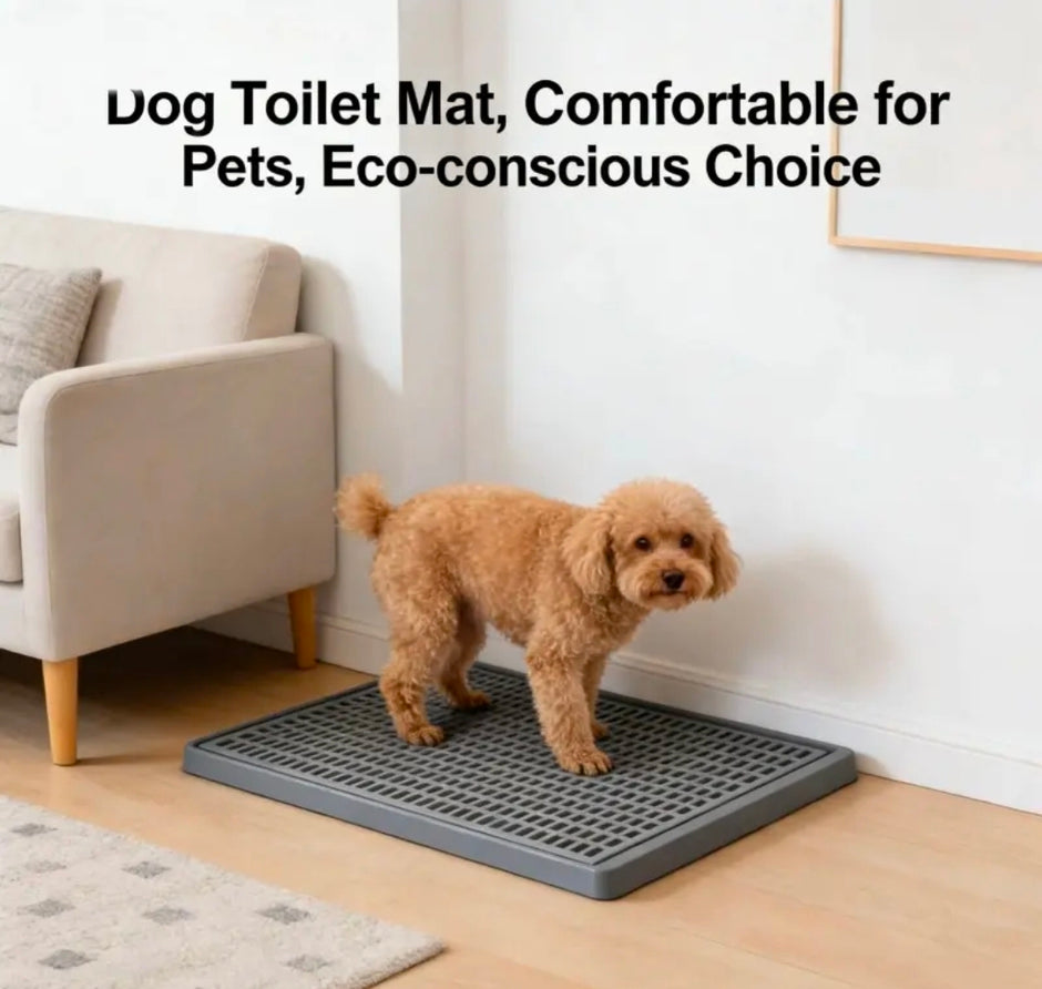 Grey Dog Toilet Tray with Removable Grid – 2 Sizes