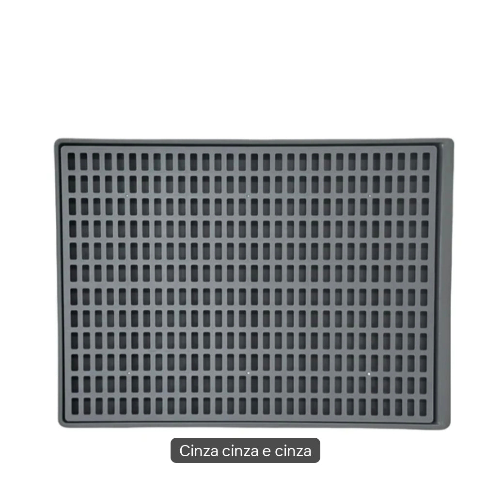 Grey Dog Toilet Tray with Removable Grid – 2 Sizes