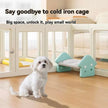 Modular dog playpen panel with secure latch
