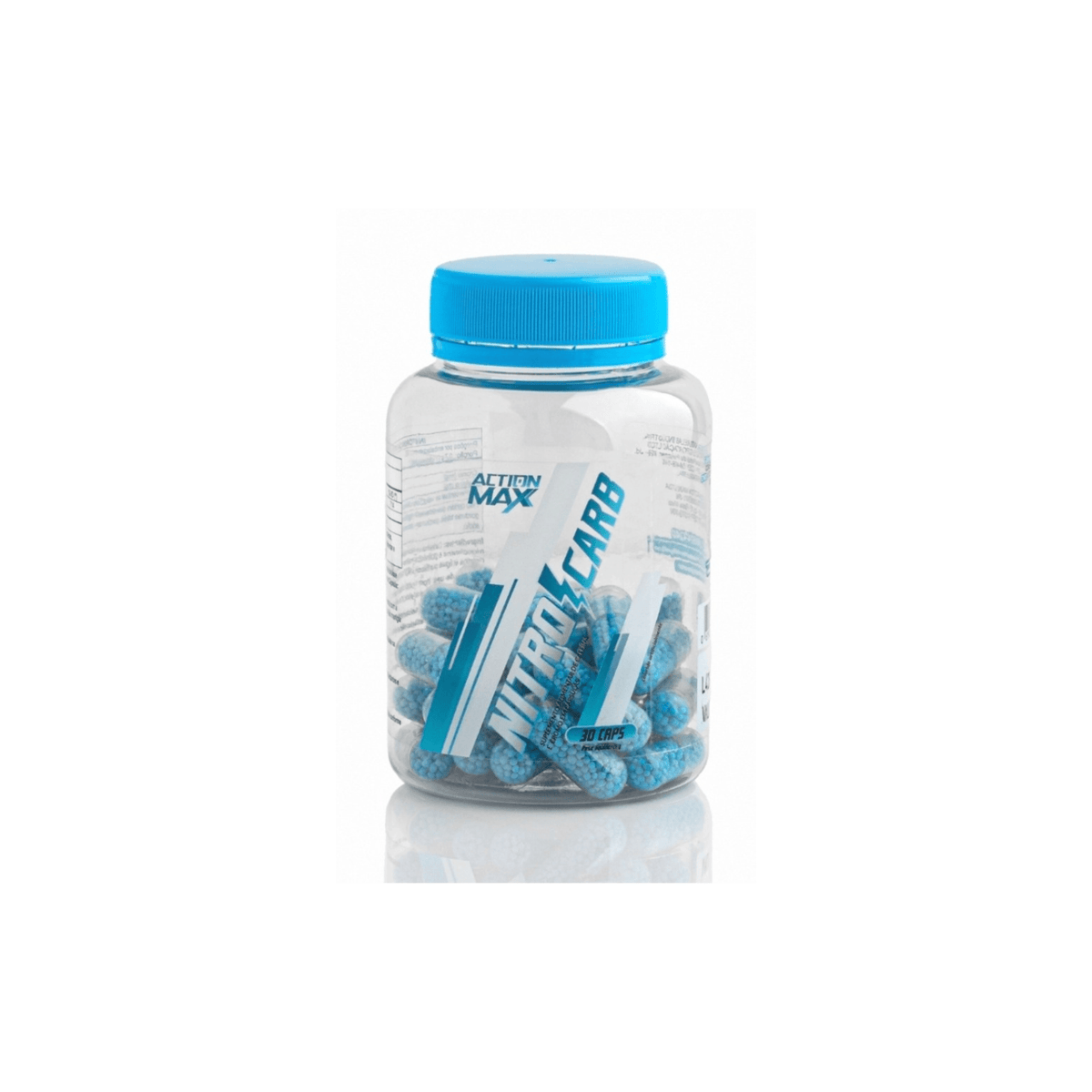 Action Max Nitro Carb food supplement bottle