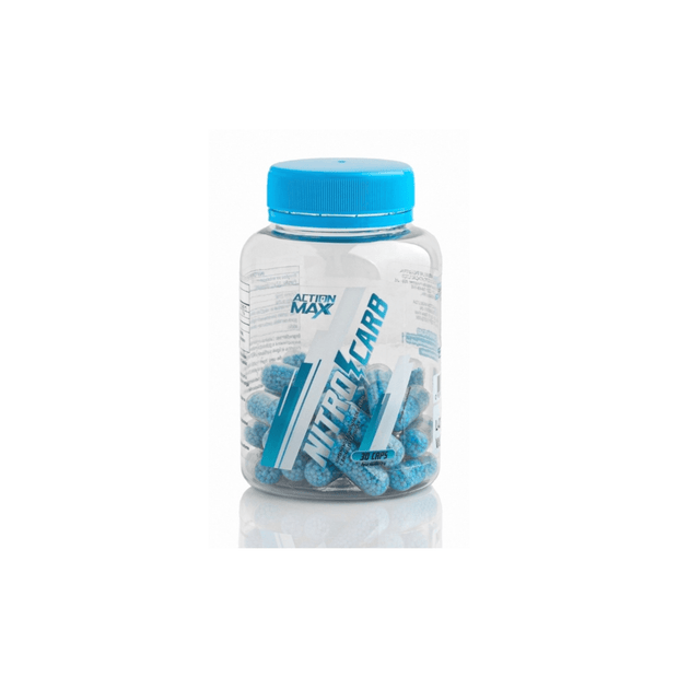 Action Max Nitro Carb food supplement bottle