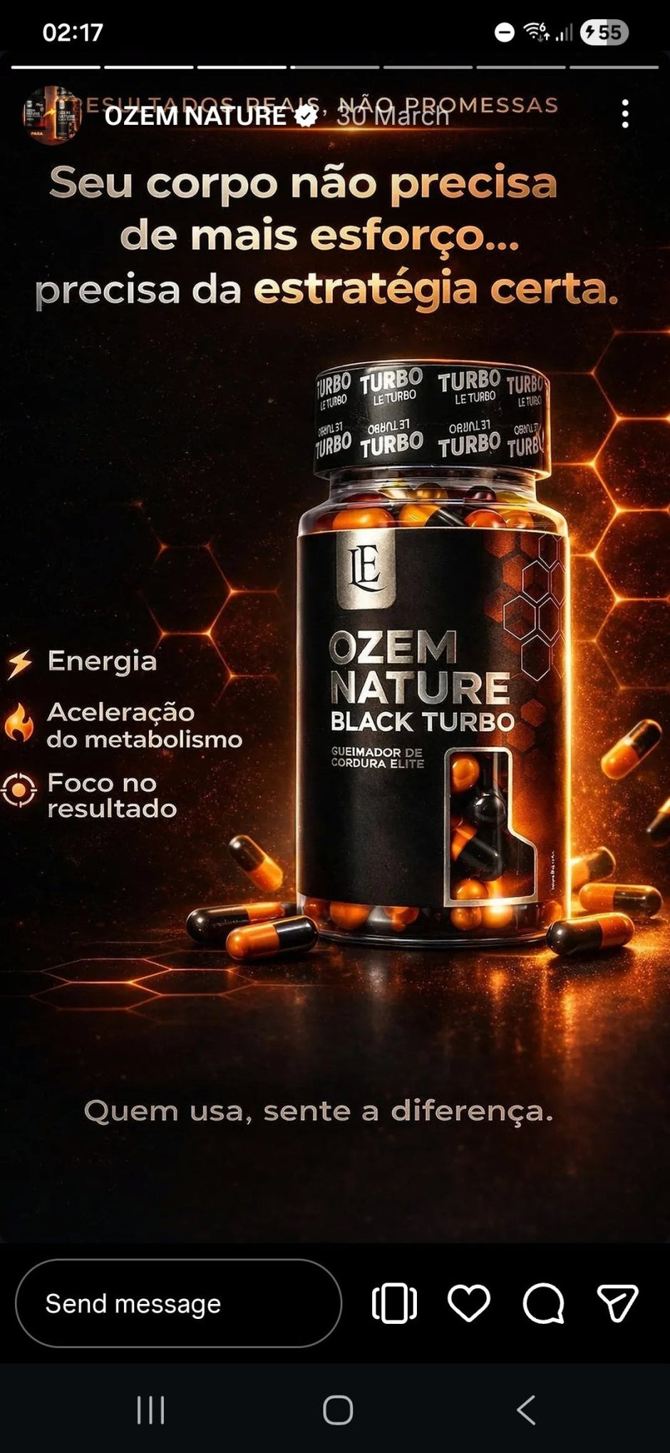 Black Turbo food supplement bottle