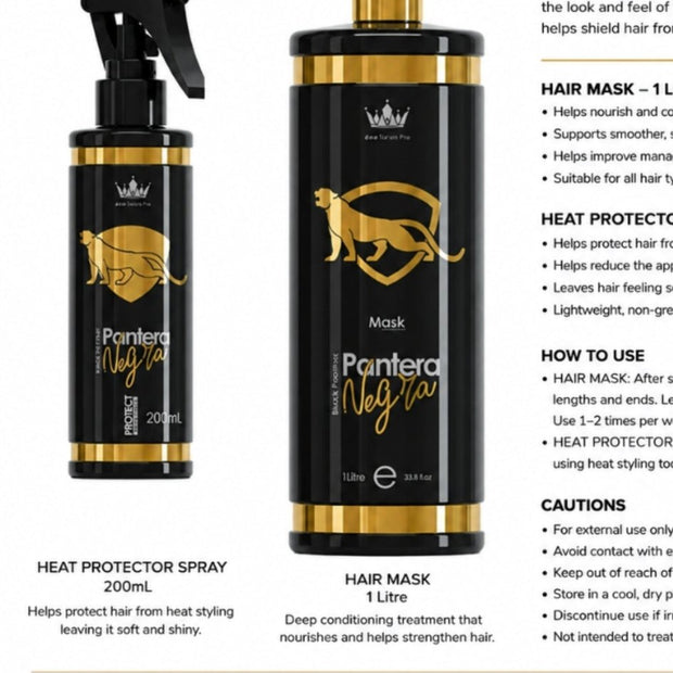 Pantera Negra Hair Mask and Heat Protector Spray product details