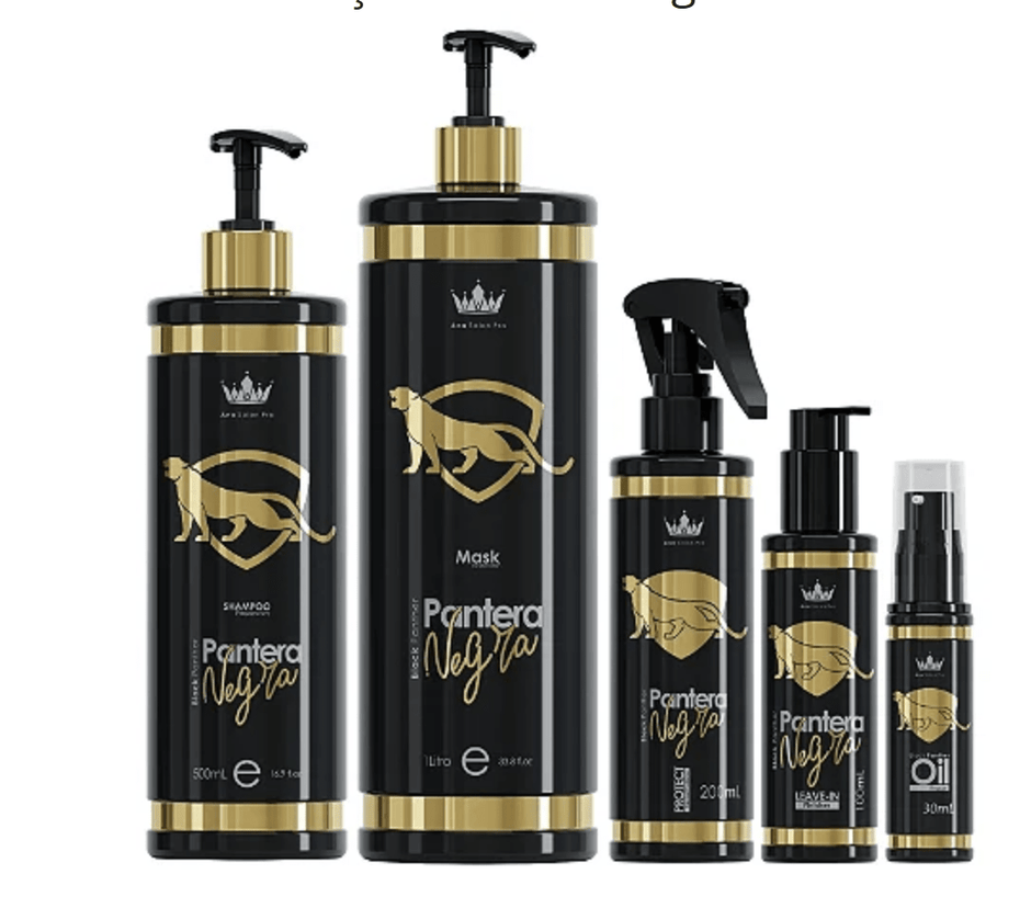 Pantera Negra 5-step hair care products