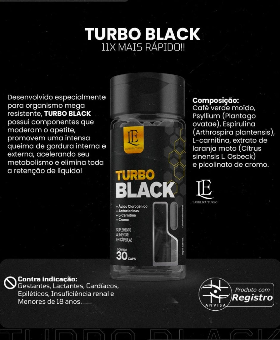 Turbo Black food supplement bottle