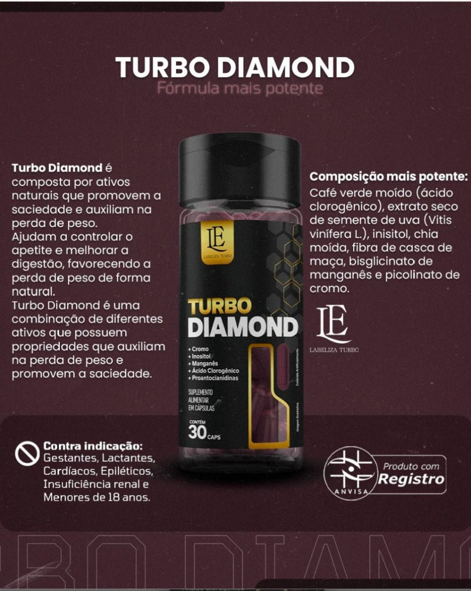 Turbo Diamond food supplement bottle