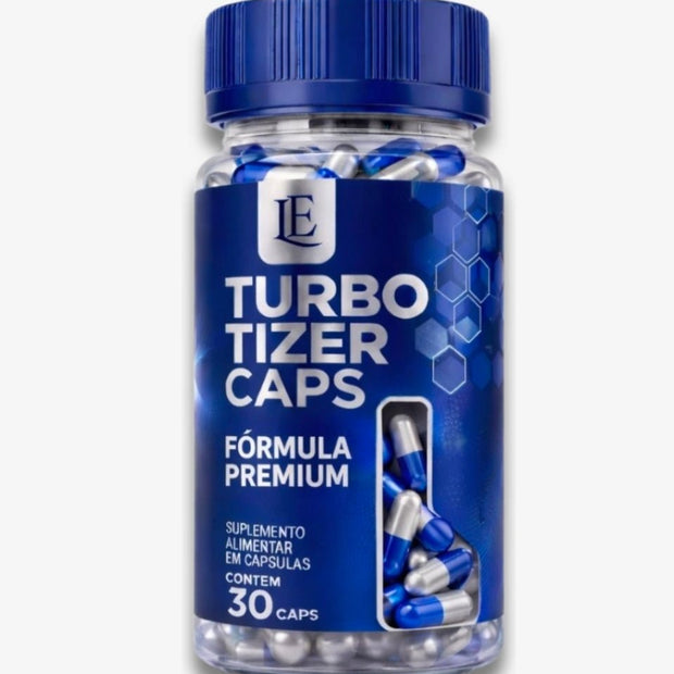 Turbo Tizer Caps food supplement bottle